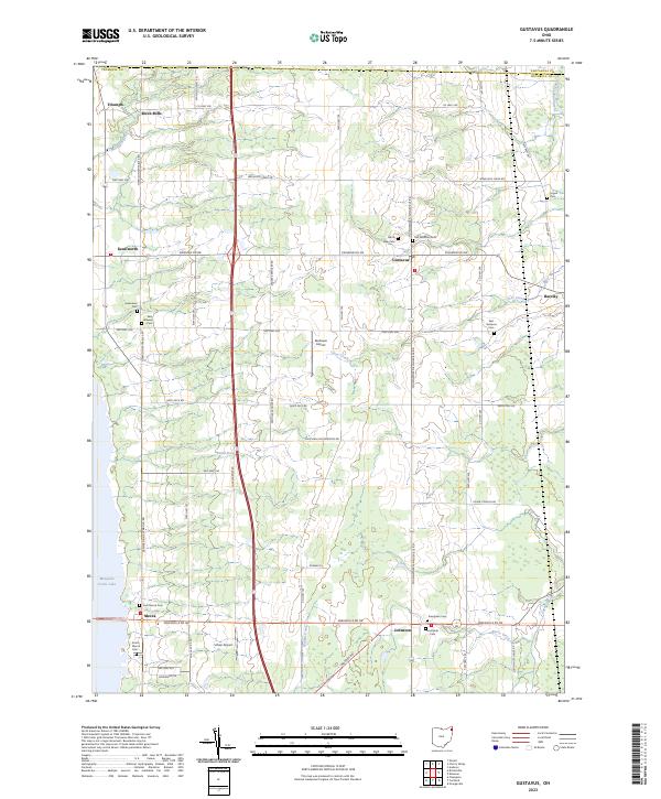 Gustavus, OH — USGS 7.5-minute topo (2023)