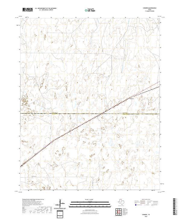 Coburn, TX — USGS 7.5-minute topo (2022)