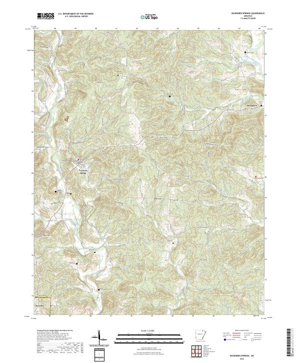 Ravenden Springs, AR — USGS 7.5-minute topo (2024)