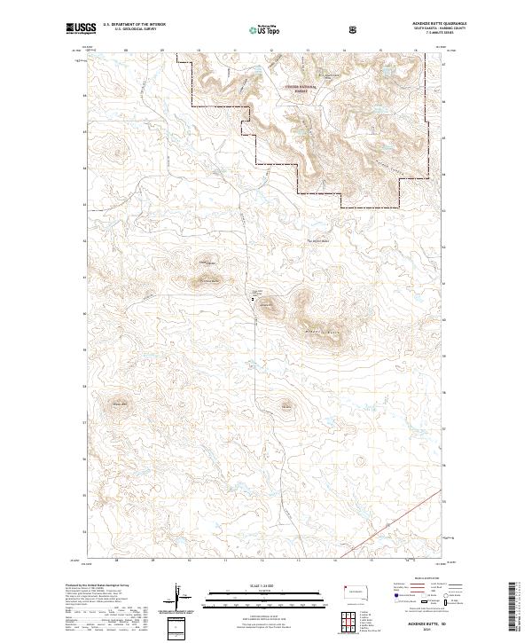 McKenzie Butte, SD — USGS 7.5-minute topo (2021)