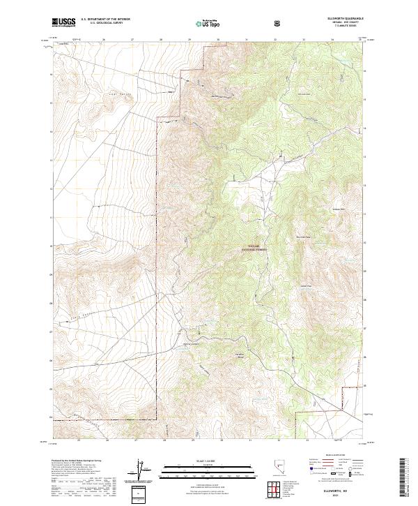 Ellsworth, NV — USGS 7.5-minute topo (2021)