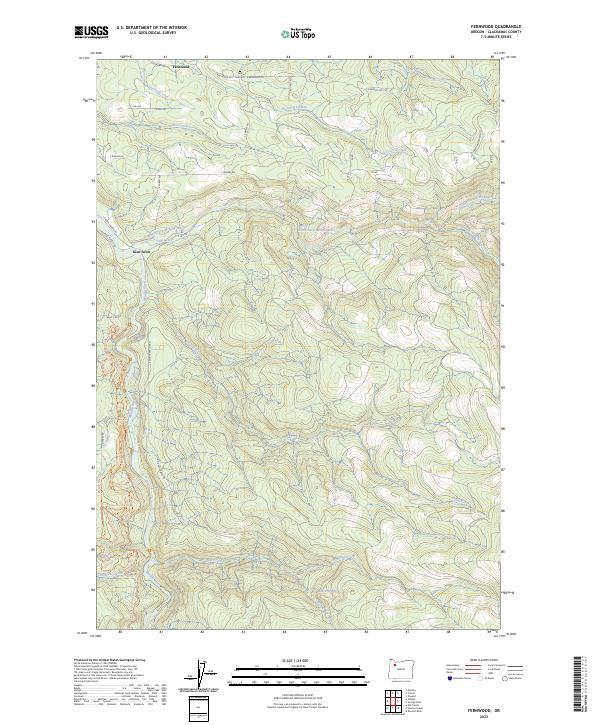 Fernwood, OR — USGS 7.5-minute topo (2023)