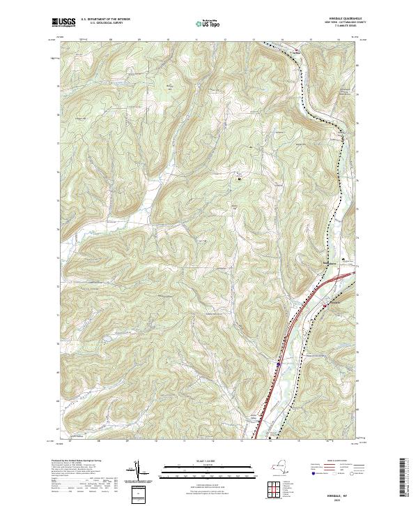 Hinsdale, NY — USGS 7.5-minute topo (2023)