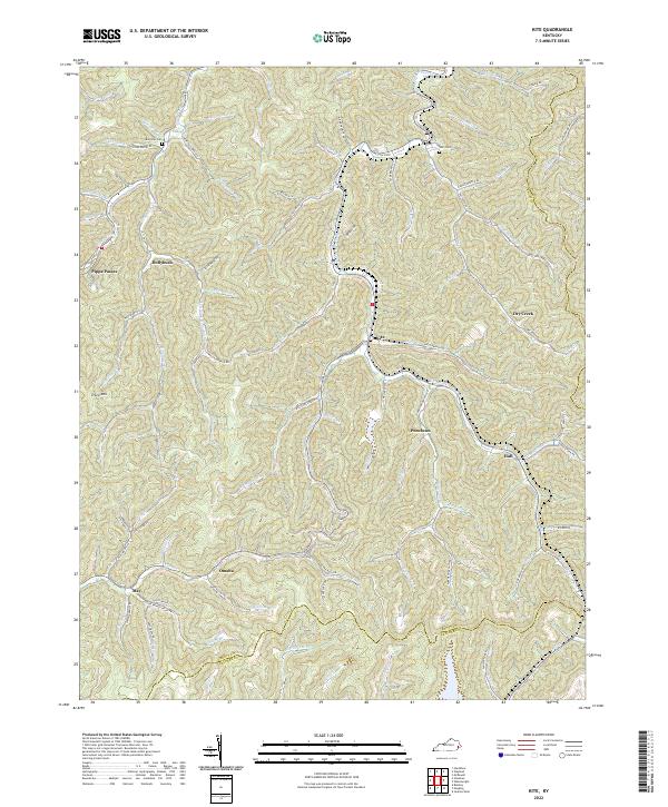 Kite, KY — USGS 7.5-minute topo (2022)