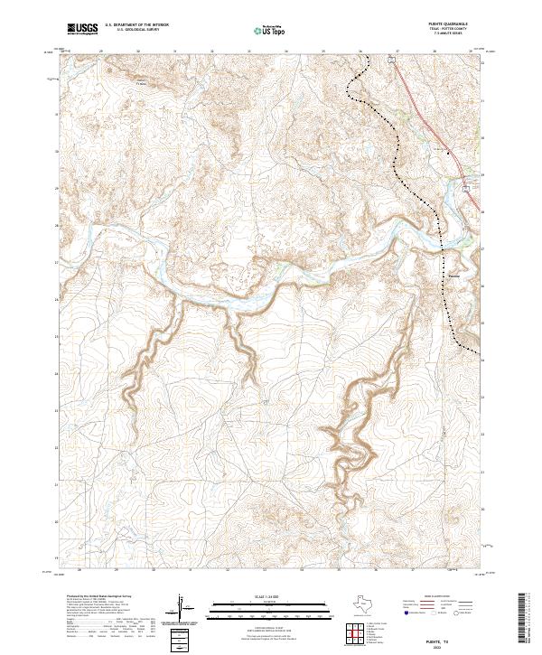 Puente, TX — USGS 7.5-minute topo (2022)