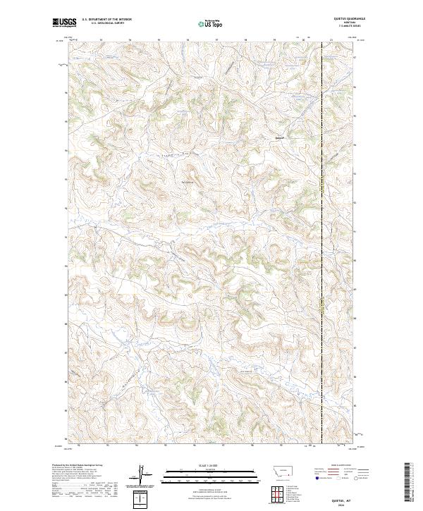 Quietus, MT — USGS 7.5-minute topo (2024)