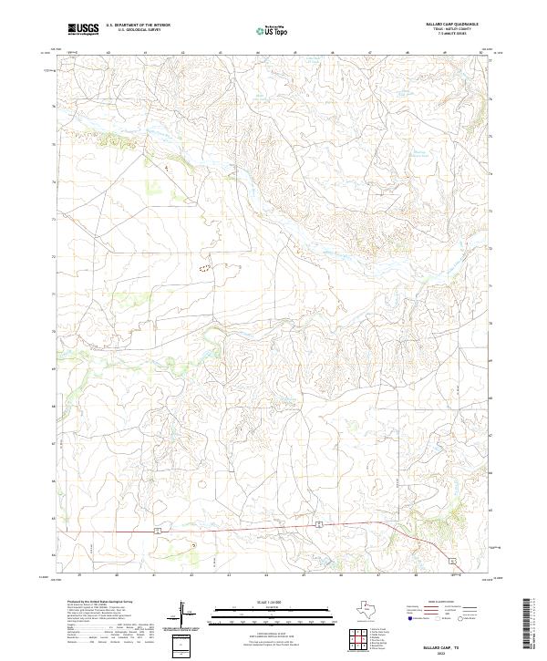 Ballard Camp, TX — USGS 7.5-minute topo (2022)