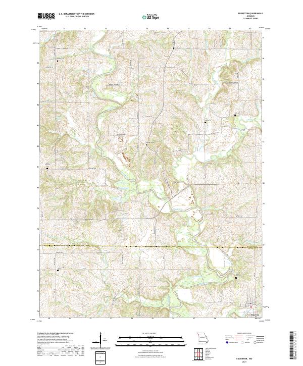 Edgerton, MO — USGS 7.5-minute topo (2021)