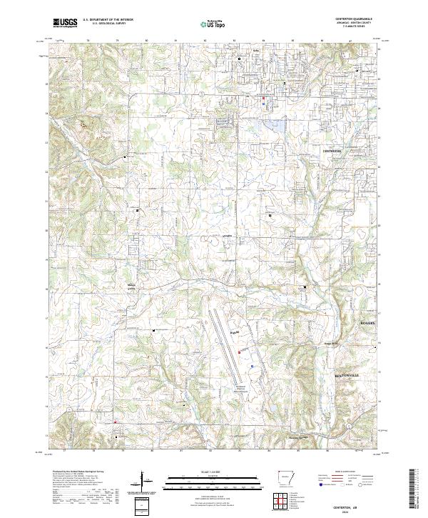 Centerton, AR — USGS 7.5-minute topo (2024)