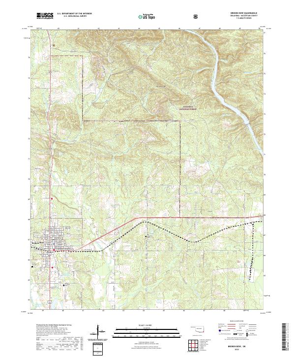 Broken Bow, OK — USGS 7.5-minute topo (2022)