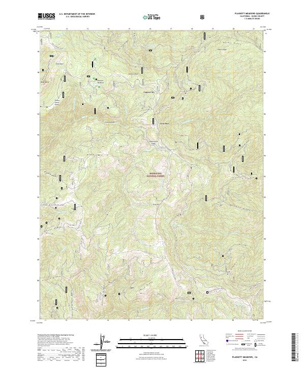 Plaskett Meadows, CA — USGS 7.5-minute topo (2021)
