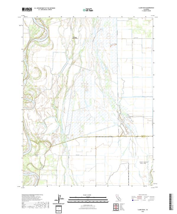 Llano Seco, CA — USGS 7.5-minute topo (2022)