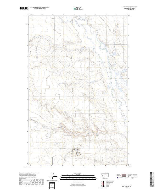 Gildford NW, MT — USGS 7.5-minute topo (2024)