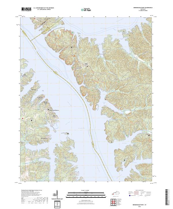Birmingham Point, KY — USGS 7.5-minute topo (2022)