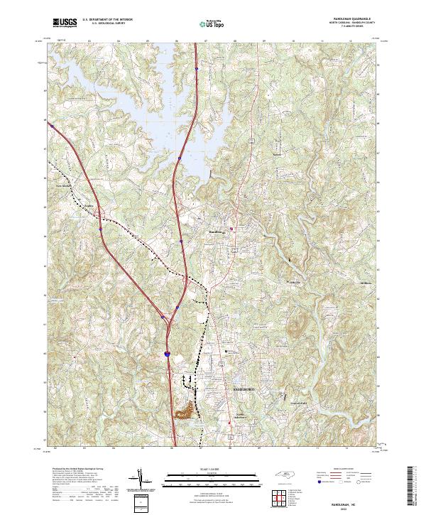 Randleman, NC — USGS 7.5-minute topo (2022)