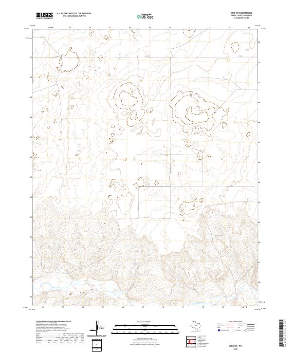 King SW, TX — USGS 7.5-minute topo (2022)