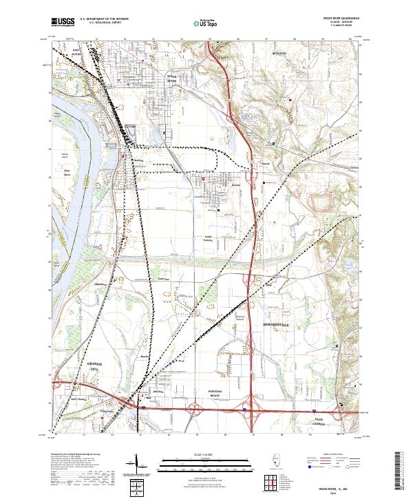 Wood River, IL-MO — USGS 7.5-minute topo (2024)