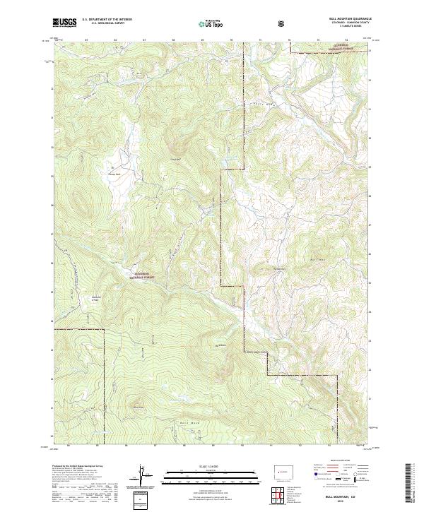 Bull Mountain, CO — USGS 7.5-minute topo (2022)