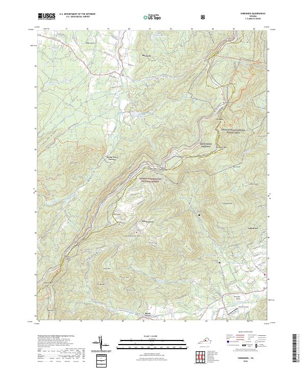 Sherando, VA — USGS 7.5-minute topo (2022)