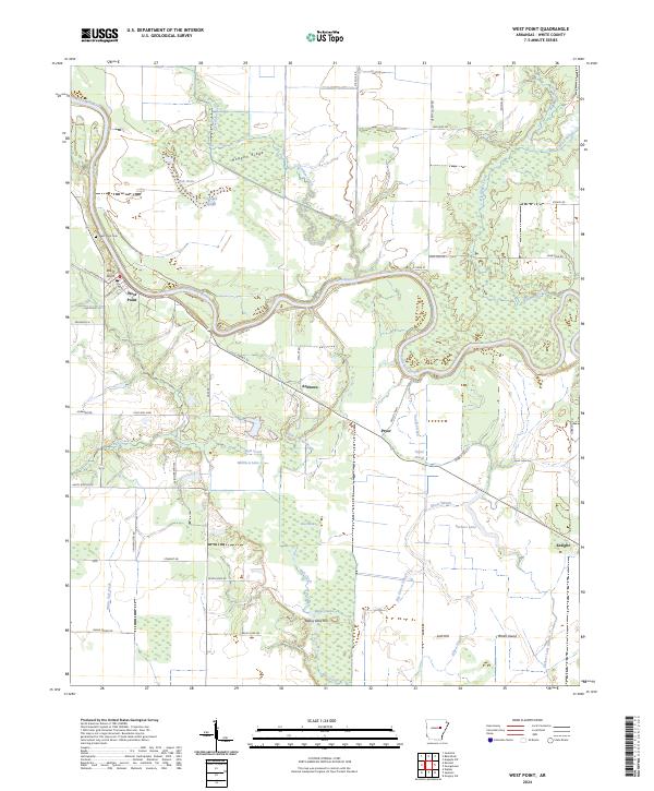 West Point, AR — USGS 7.5-minute topo (2024)