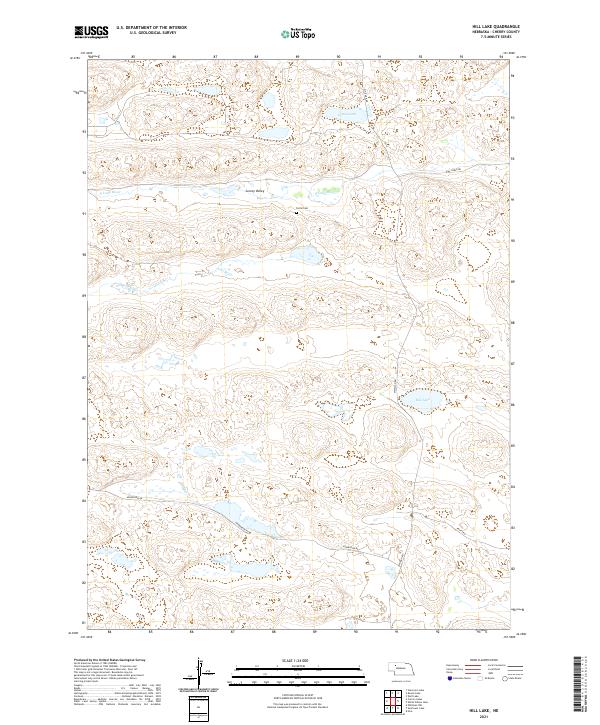 Hill Lake, NE — USGS 7.5-minute topo (2021)