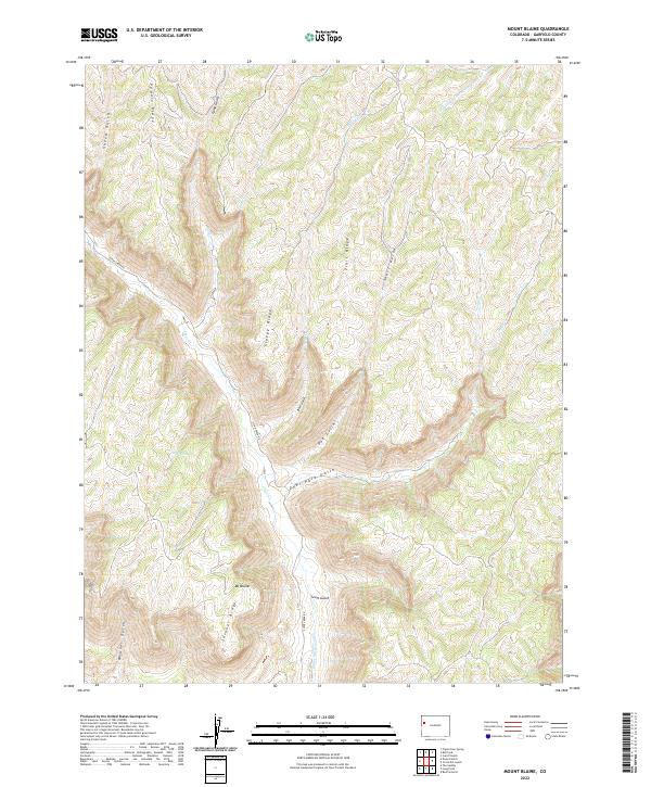 Mount Blaine, CO — USGS 7.5-minute topo (2022)