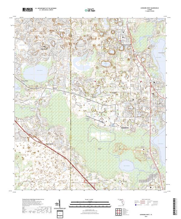 Leesburg West, FL — USGS 7.5-minute topo (2024)