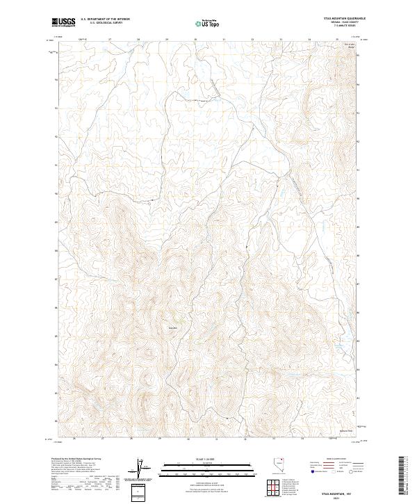Stag Mountain, NV — USGS 7.5-minute topo (2021)