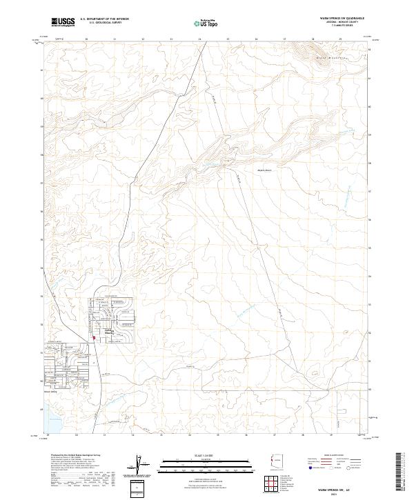 Warm Springs SW, AZ — USGS 7.5-minute topo (2021)
