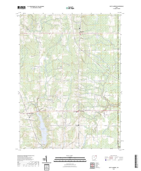 East Claridon, OH — USGS 7.5-minute topo (2023)
