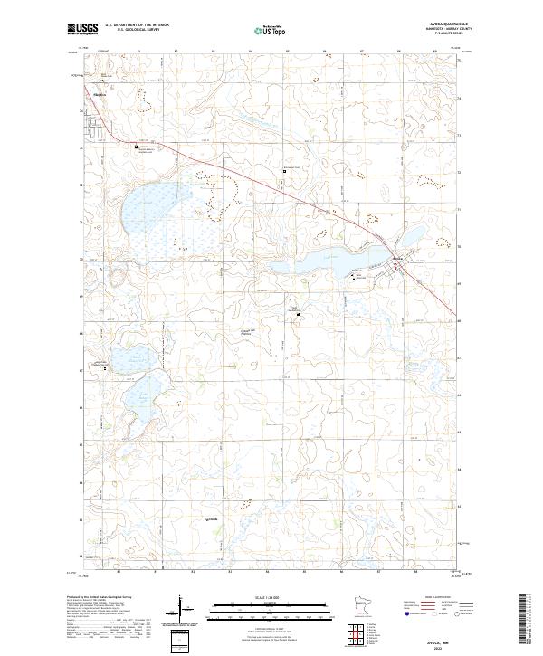 Avoca, MN — USGS 7.5-minute topo (2022)