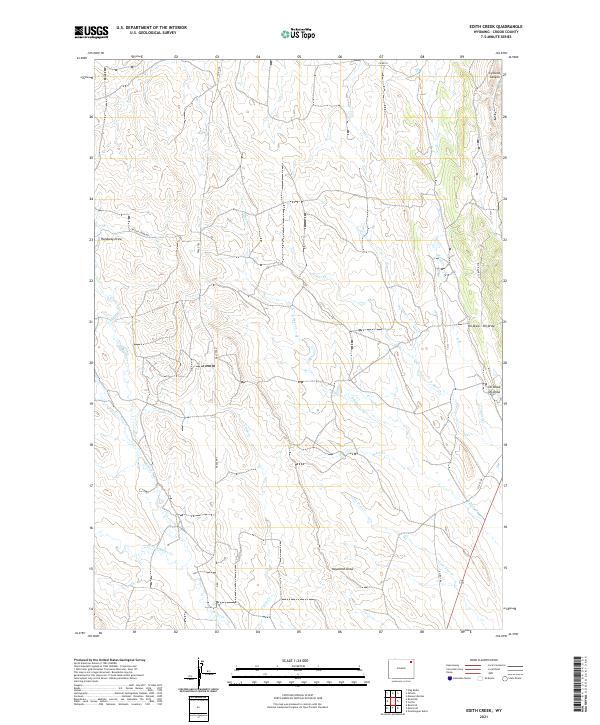 Edith Creek, WY — USGS 7.5-minute topo (2021)