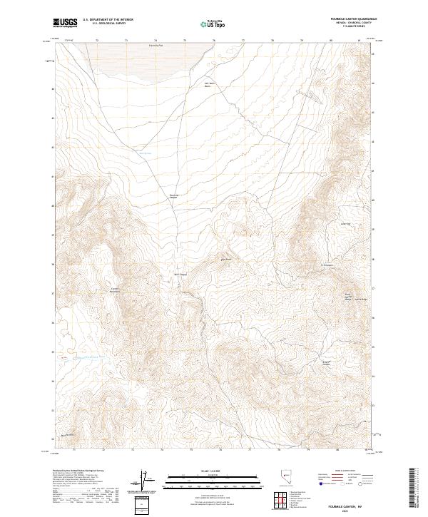 Fourmile Canyon, NV — USGS 7.5-minute topo (2021)