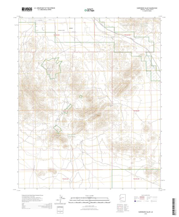 Harrisburg Valley, AZ — USGS 7.5-minute topo (2026)