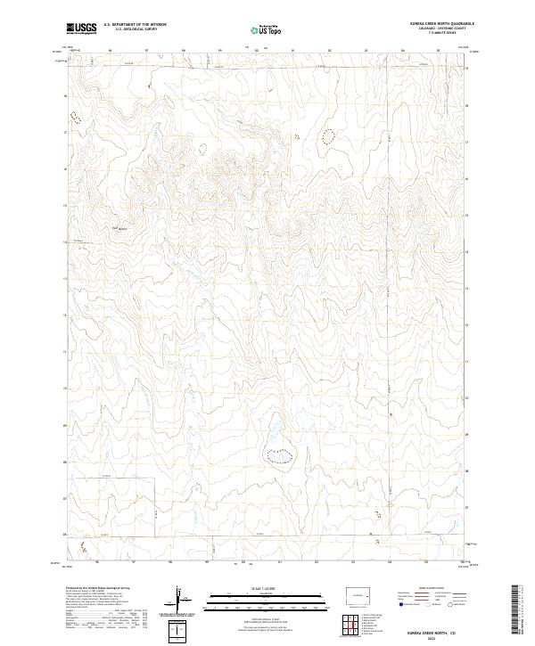Eureka Creek North, CO — USGS 7.5-minute topo (2022)