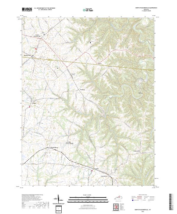 North Pleasureville, KY — USGS 7.5-minute topo (2022)