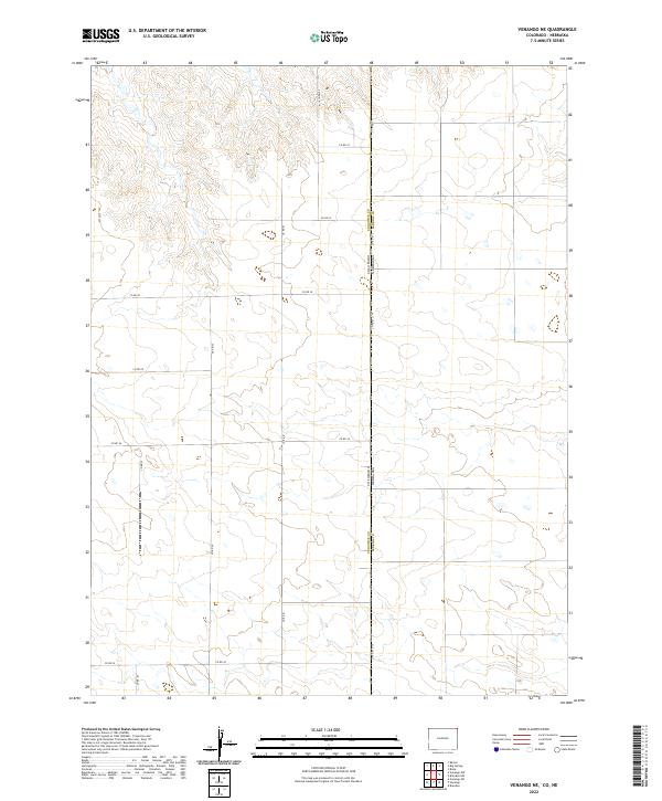 Venango NE, CO-NE — USGS 7.5-minute topo (2022)
