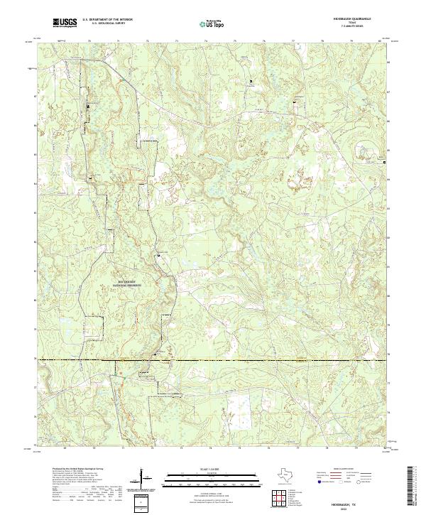 Hicksbaugh, TX — USGS 7.5-minute topo (2022)