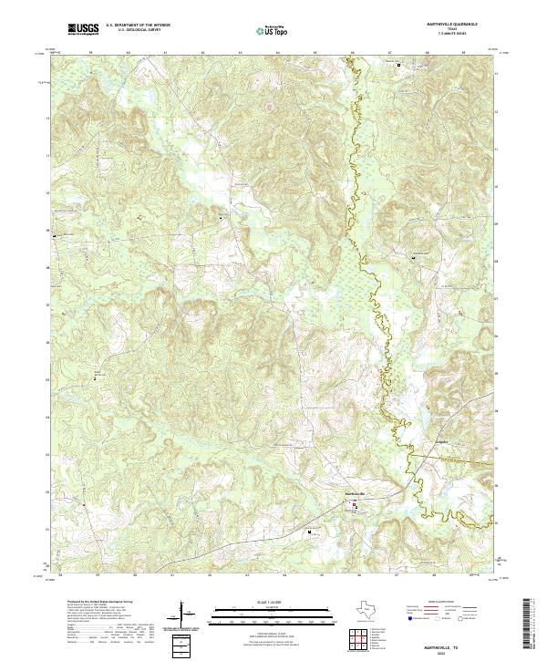 Martinsville, TX — USGS 7.5-minute topo (2022)