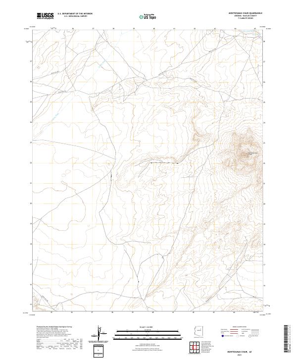 Montezumas Chair, AZ — USGS 7.5-minute topo (2021)
