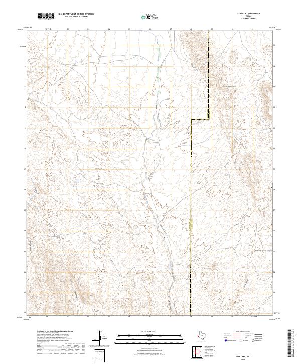 Lobo SW, TX — USGS 7.5-minute topo (2023)
