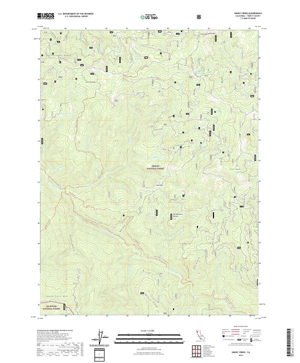 Smoky Creek, CA — USGS 7.5-minute topo (2022)