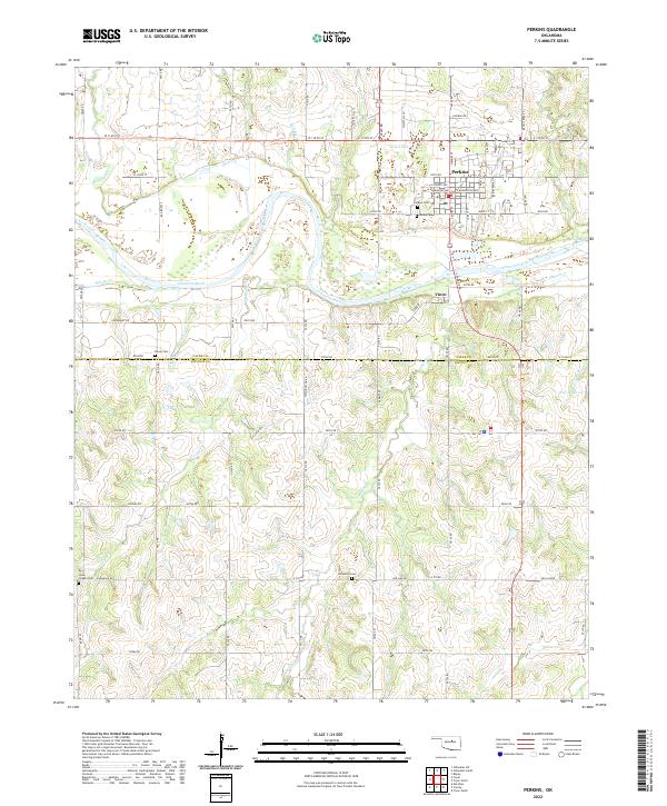 Perkins, OK — USGS 7.5-minute topo (2022)