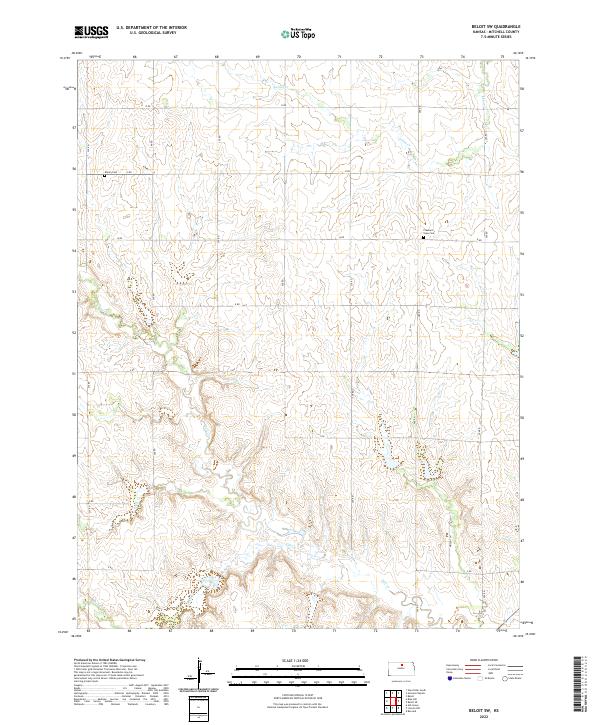 Beloit SW, KS — USGS 7.5-minute topo (2022)