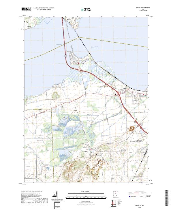 Castalia, OH — USGS 7.5-minute topo (2023)