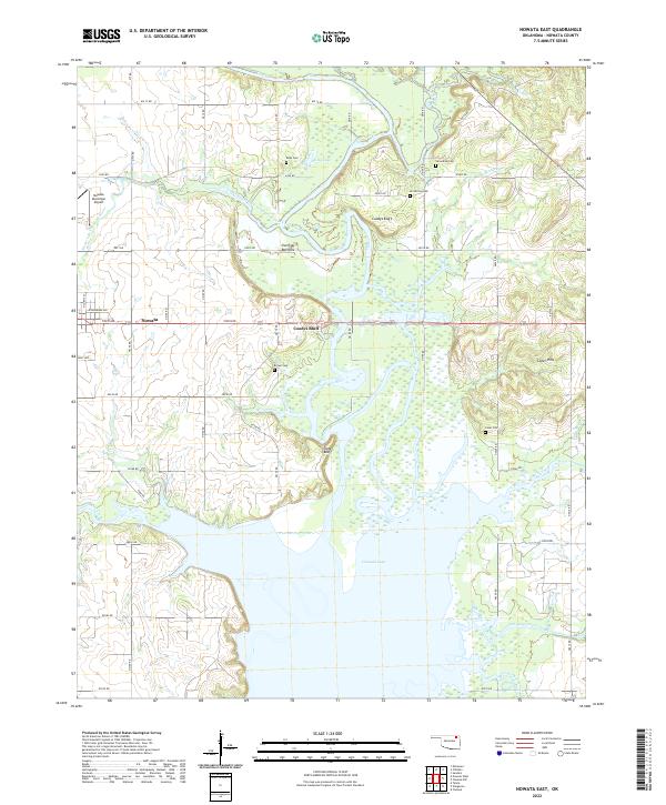 Nowata East, OK — USGS 7.5-minute topo (2022)