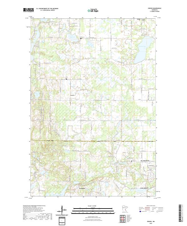Crown, MN — USGS 7.5-minute topo (2022)