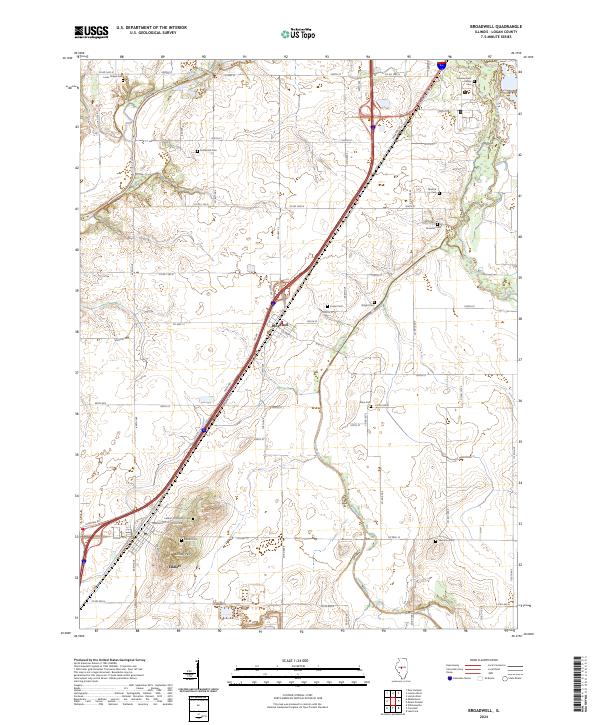 Broadwell, IL — USGS 7.5-minute topo (2024)