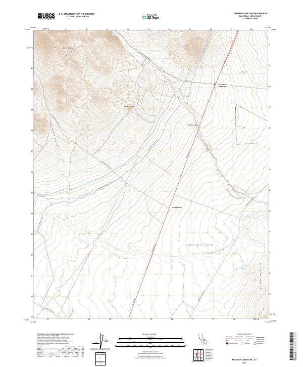 Freeman Junction, CA — USGS 7.5-minute topo (2021)