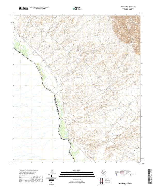Neely Arroyo, TX,CHH, US — USGS 7.5-minute topo (2022)